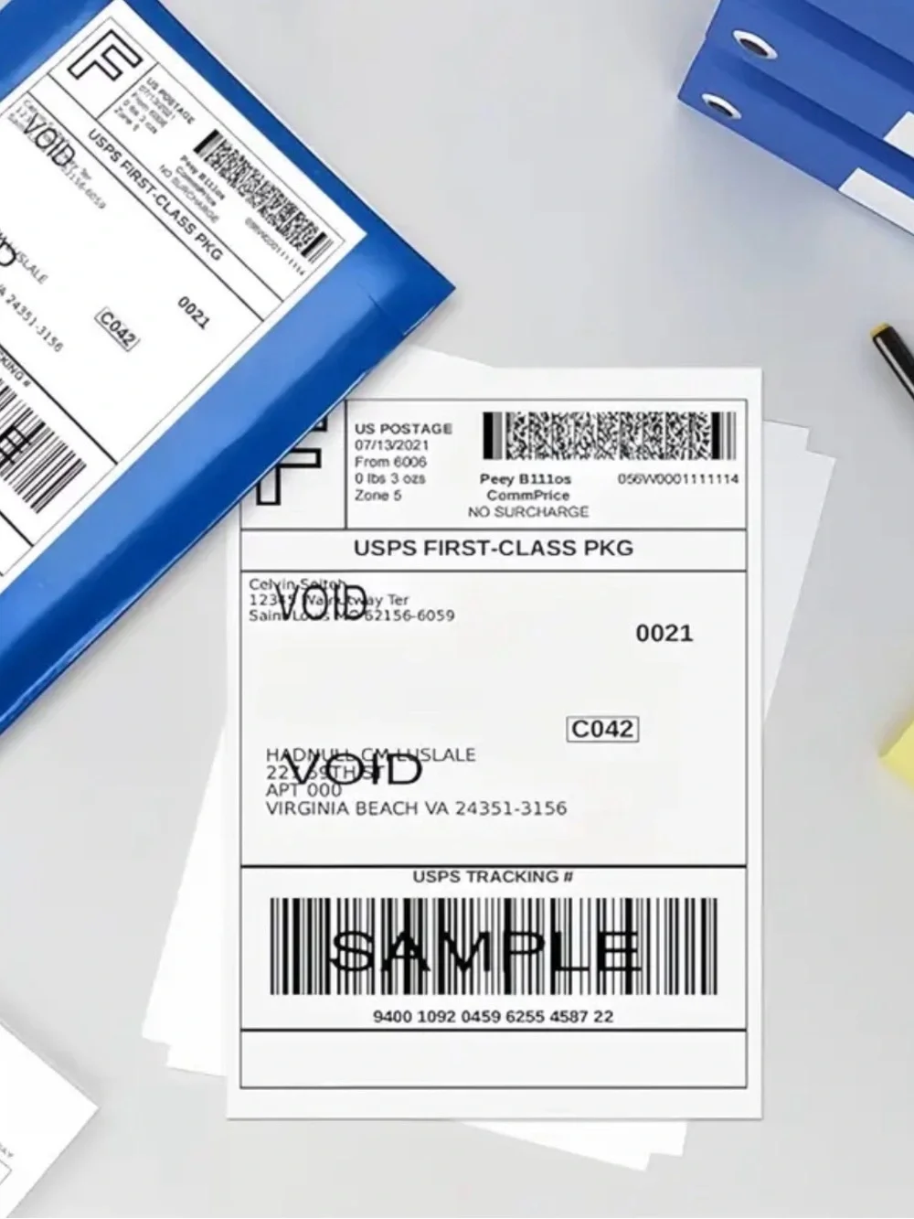 4x6in Shipping Label Stickers - 100 White sheets
